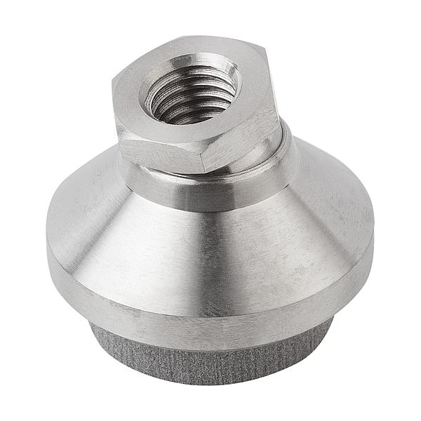 Swivel Feet with vibration absorption, steel and stainless steel, inch